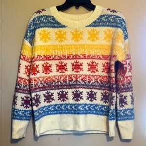 Old Navy Women's Fair Isle Wool Sweater size S